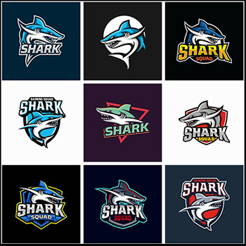 9款游戏鲨鱼聚图网矢量图标精选