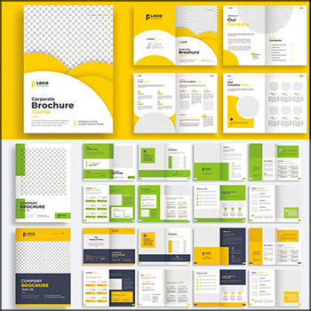 4套企业产品介绍企业宣传多页小册子16图库矢量模板精选