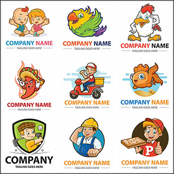 10个企业公司品牌动物LOGO徽标16图库矢量素材精选