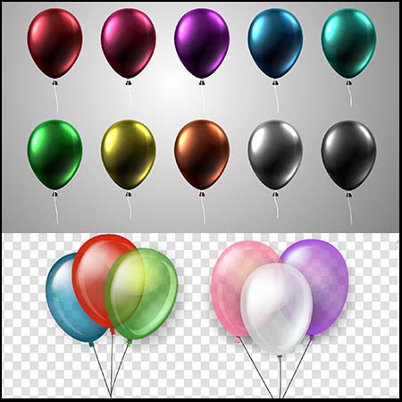 漂亮的彩色气球泡泡16设计网矢量素材精选