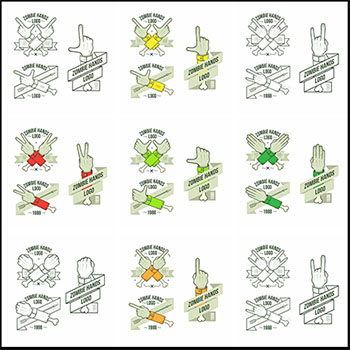 8款双手交叉摆手势的LOGO标志图标16设计网矢量素材精选