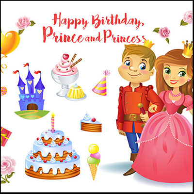 生日蛋糕婚礼蛋糕卡通公主王子易图