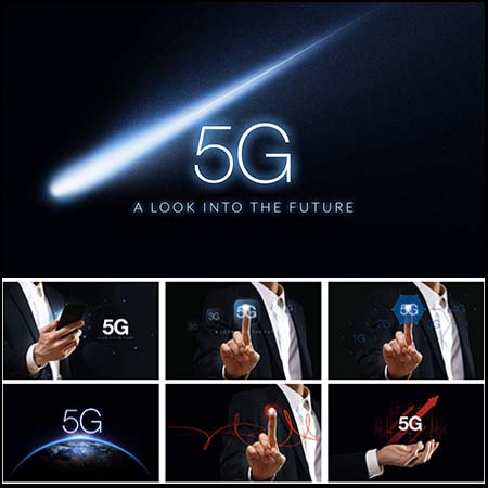 7款未来科技感地球5G时代海报PSD分层设计素材