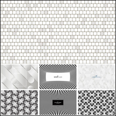 圆篮编织黑白格子图案无缝抽象背景素材中国矢量素材精选