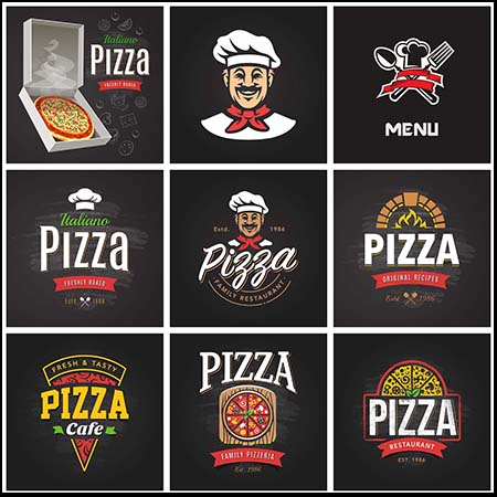 厨师和比萨披萨插图及16设计网矢量图标精选