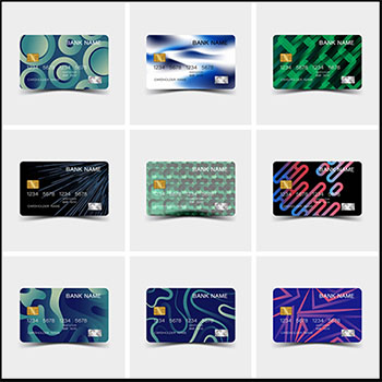 20款银行卡卡片会员卡纹理背景素材天下矢量素材精选