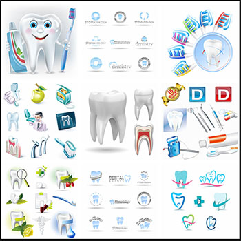牙齿清洁健康牙齿图标牙齿素材中国矢量插图精选