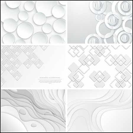 8款白色几何图形抽象背景素材