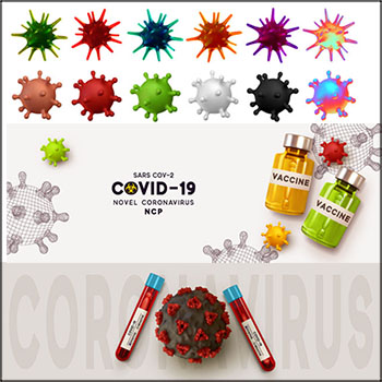 9款2019新冠病毒COVID-1916设计网矢量插图精选横幅