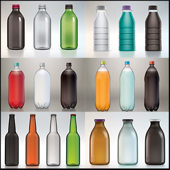 透明塑料瓶样机模型易图库矢量素材精选