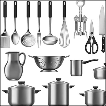 厨具和餐具16图库矢量插图精选