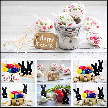 复活节彩蛋和兔子JPG高清图片