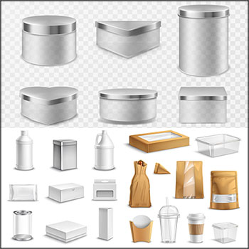 食品包装盒和玻璃罐吸管杯样机模型