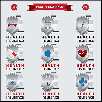 健康保险医疗安全盾牌标志16图库矢