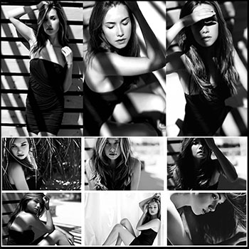 14款欧美性感美女模特写真黑色JPG高清图片