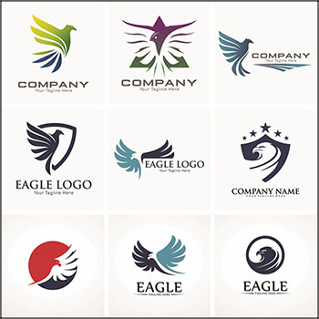9款老鹰企业徽标矢量LOGO标志