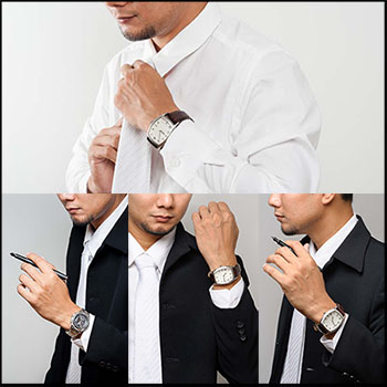 10P手上戴着手表的男商人JPG高清图片