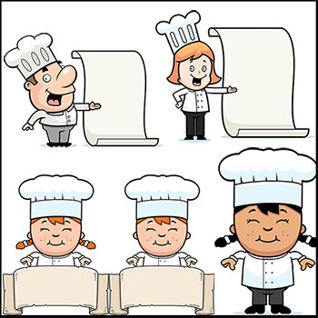 厨师插图厨师卡通菜单16图库矢量插图精选