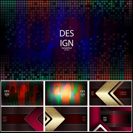 抽象金属质感格子彩色16设计网矢量背景精选素材