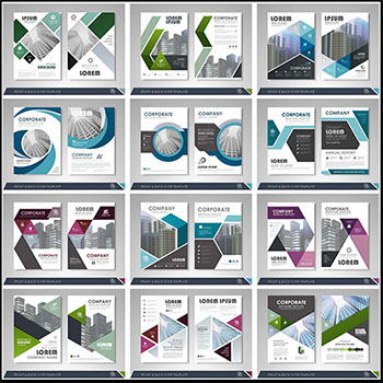 100款企业双页宣传册企业简介传单16设计网矢量素材精选