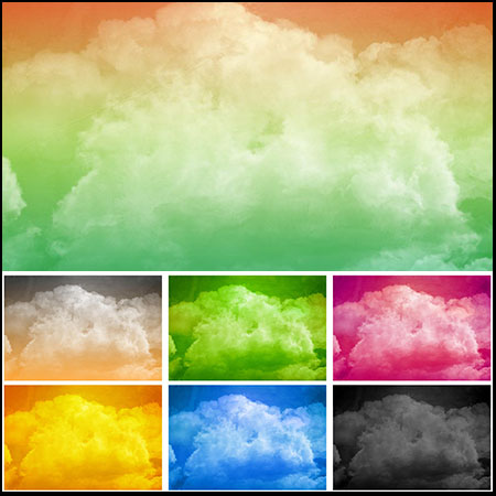 彩色云朵16设计网矢量背景精选