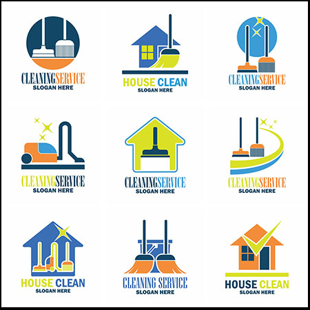 清洁卫生房屋保洁打扫16图库矢量图标精选