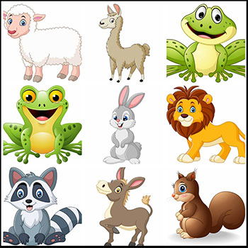 11款森林卡通动物16图库矢量素材精选