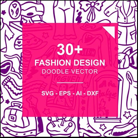 30+女装时装设计师涂鸦16设计网矢量素材精选