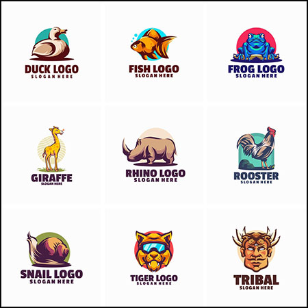 10款创意动物企业LOGO标志徽标16设计网矢量素材精选