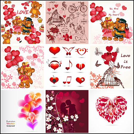 41款浪漫情人节爱心图标剪贴画插图16素材网矢量素材精选