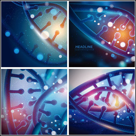 5款DNA基因医学背景素材天下矢量素材精选