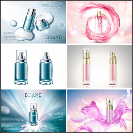 7款化妆品广告海报素材中国矢量素