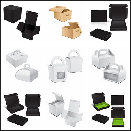 12款包装盒打包盒样机模型易图库矢量素材精选