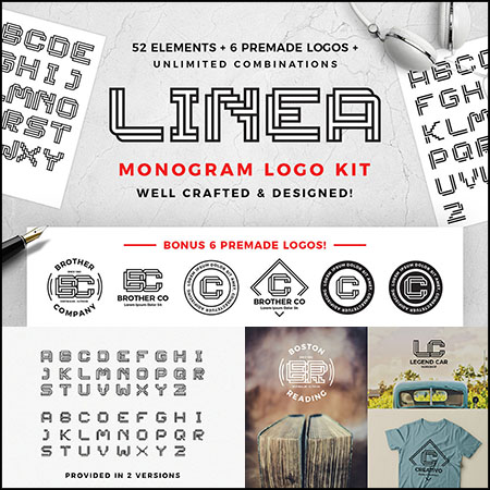 字母组合徽标LOGO标志16设计网矢量素材精选