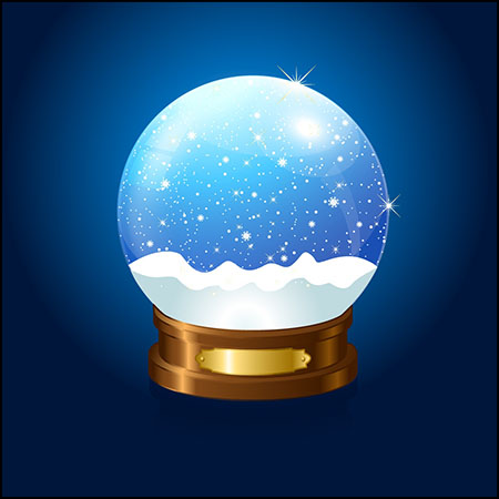 3款圣诞节雪球水晶球易图库矢量插图精选