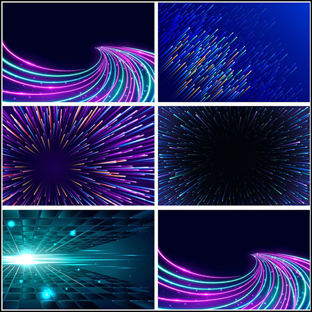 5款彩色闪亮射线抽象背景16设计网矢量素材精选
