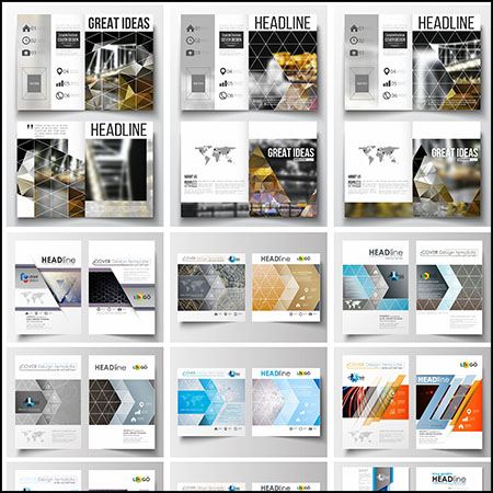 23款企业传单小册子16设计网矢量模板精选