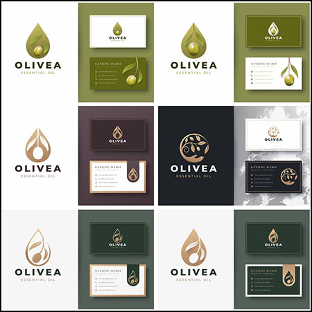 水滴/橄榄油标志和名片设计16设计网矢量素材精选