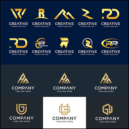 7套字母抽象LOGO徽标标志16设计网矢量素材精选