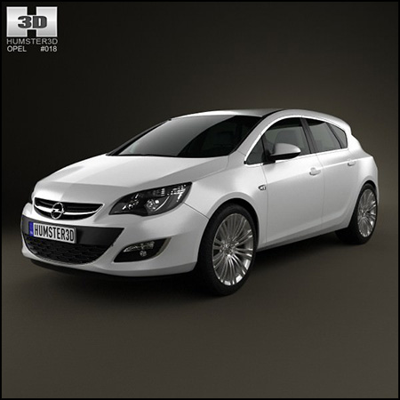 欧宝汽车Opel Astra J hatchback 5-door 2012 3D模型