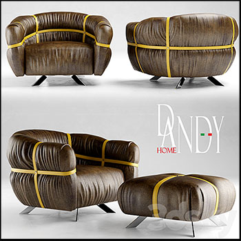 单人皮沙发椅3D模型16设计网精选