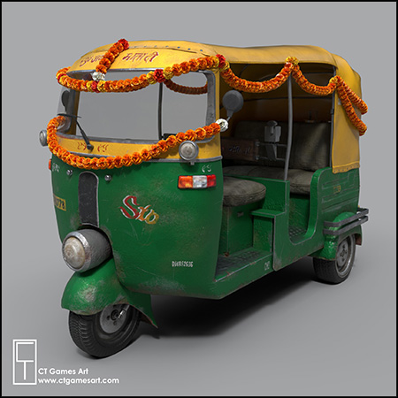 印度载客电动三轮车3D模型16设计网精选
