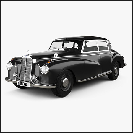 Mercedes-Benz 300 (W186) 加长轿车1951奔驰汽车3D模型素材天下精选