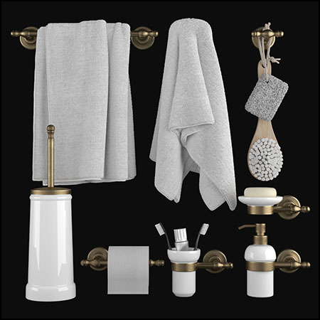 浴房洗浴用品挂件3D模型16设计网精