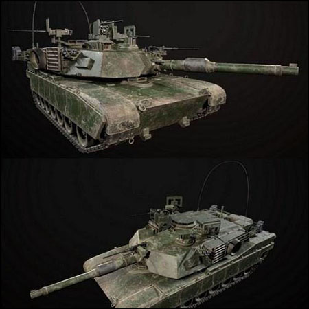 M1A2 Abrams Main Battle Tank坦克3D模型16图库网精选