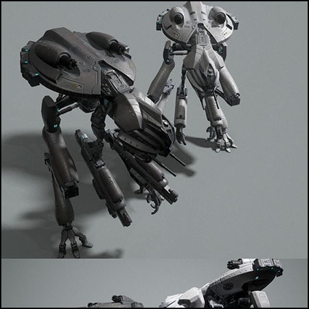 科幻机甲机器人3D模型