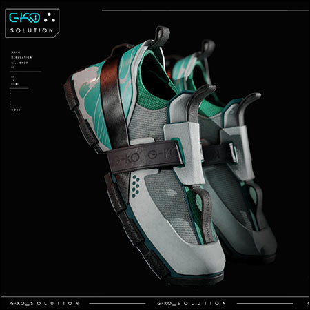 LEAPSHOT "G-KO Solution" Shoes运动鞋3D模型