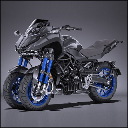 雅马哈Yamaha Niken 2019摩托车3D模型16设计网精选