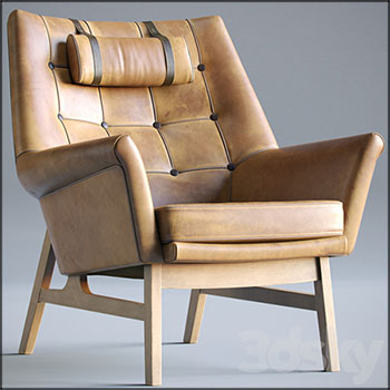 休闲皮椅3D模型16设计网精选