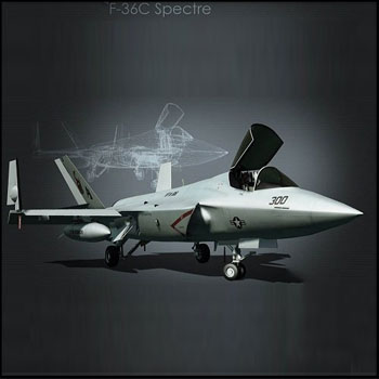F-36C 飞机3D模型16设计网精选